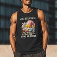 Easily Distracted By Books And Gnomes Book Reading Gnome Men Tank Top