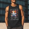 Easily Distracted By Coffee Cats And Books Men Tank Top Easily Distracted By Coffee Cats And Books Men Tank Top