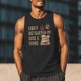 Easily Distracted By Dogs And Books Pets Books Lovers Men Tank Top Easily Distracted By Dogs And Books Pets Books Lovers Men Tank Top