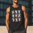 Easter Teacher Cute Bunny Reding Books Librarian Bookworm Men Tank Top