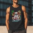 English Bulldog Reading a Book Dog Men Tank Top