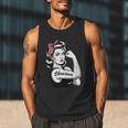 Female Librarian Rosie Riveter Book Guardian Woman Men Tank Top