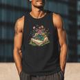 Floral Book Bloom Wildflowers Literature Nature Fantasy Men Tank Top