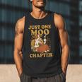 Floral Cow Reading Pun Just One More Chapter Cozy Book Lover Men Tank Top