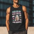 Fueled By Iced Coffee And Books Book Lover Retro Men Tank Top