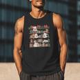 Ghost Christmas Reading Book Lover Library Christmas Teacher Men Tank Top Ghost Christmas Reading Book Lover Library Christmas Teacher Men Tank Top
