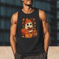 Ghost Reading Book Lovers Autumn Fall Halloween Men Tank Top Ghost Reading Book Lovers Autumn Fall Halloween Men Tank Top