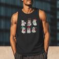 Ghost Santa Elf Squad Read Books Bookish Librarian Christmas Men Tank Top