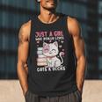 Girl Who Loves Cats And Books Cute Men Tank Top