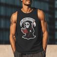 Grim Reaper Bookworm Cute Book Reading Halloween Men Tank Top