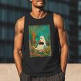Groovy Ghost Reading Book Cat Halloween Ghost Teacher Men Tank Top Groovy Ghost Reading Book Cat Halloween Ghost Teacher Men Tank Top