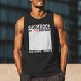 Guestbook 7th Birthday 7 Year Old Born 2018 Bday Men Tank Top Guestbook 7th Birthday 7 Year Old Born 2018 Bday Men Tank Top