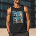 Hedgehog Love Reading And Hedgehogs Child Book Lover Men Tank Top