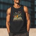 Helping Little Minds Grow Floral Book Education SPED Teacher Men Tank Top