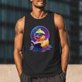 Humor Rubber Duck Reading Book Men Tank Top