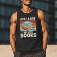 Just A Boy Who Loves Books Reading Bookworm Boys Kids Men Tank Top Just A Boy Who Loves Books Reading Bookworm Boys Kids Men Tank Top