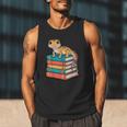 Leopard Gecko Book Lover Reading Men Tank Top