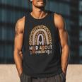 Leopard Teacher Wild About Reading Books Reader Librarian Men Tank Top