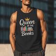 Librarian Queen Of The Books Book Reading Library Men Tank Top