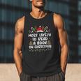 Most Likely To Read A Book On Christmas Matching Family Men Tank Top
