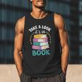 Take a Look It's In a Book Teacher Reading Apparel Men Tank Top