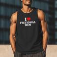I Love Heart Fictional Men Simple Cute Books Reading Men Tank Top
