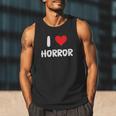 I Love Horror Heart Movies TV Show Books Writing Read Men Tank Top I Love Horror Heart Movies TV Show Books Writing Read Men Tank Top