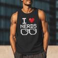 I Love Nerds I Heart Nerds For Science Book Knowledge Geeks Men Tank Top I Love Nerds I Heart Nerds For Science Book Knowledge Geeks Men Tank Top