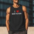 I Love Non Fiction Heart Books Reading Writing Writer Read Men Tank Top