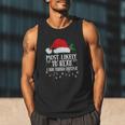 Matching Christmas PJS Most Likely To Read A Book Men Tank Top