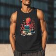 Octopus Reading Books Tea Coffee Men Tank Top