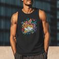 Open Book With Colorful Floral Reading Magic Men Tank Top Open Book With Colorful Floral Reading Magic Men Tank Top