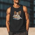 Papillon Books Reading Dog Breed Graphic For Men Women Kids Men Tank Top Papillon Books Reading Dog Breed Graphic For Men Women Kids Men Tank Top