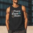 Peace Love Books Read Book Reading Librarian Across America Men Tank Top Peace Love Books Read Book Reading Librarian Across America Men Tank Top