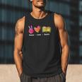 Peace Love Books Reader Librarian Library Book Men Tank Top