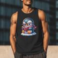Penguin Reading a Book Animal Men Tank Top