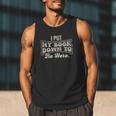 I Put My Book Down To Be Here Reader Men Tank Top