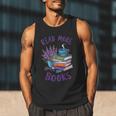 Read More Books Floral Book Reader Art Reading Lover Quote Men Tank Top
