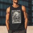 Read In Peace Skeleton Book Lover Bookworm Book Men Tank Top