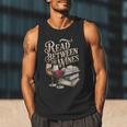 Read Between The Wines Vintage Book Lovers Wine Reading Men Tank Top