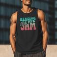 Reading Is My Jam Book Lover Bookworm Teacher Library Reader Men Tank Top