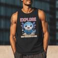 Readsolotl Kawaii Axolotl Book Lover Reading Men Tank Top