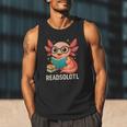 Readsolotl Kawaii Axolotl Reading Book Lover Men Tank Top