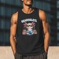 Readsolotl Pink Kawaii Axolotl Read Book Lover Reading Men Tank Top