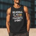 Retro Reading Is My Favorite Sport Baseball World Book Day Men Tank Top