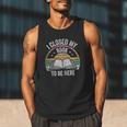 Retro Vintage I Closed My Book To Be Here Book Lover Reading Men Tank Top