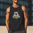 Siamese Cat Reading Book How To Train Your Human Humorous Men Tank Top