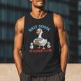 Silly Goose With Books Teacher Club School Educator Men Tank Top