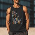 Sip Tea Pet Cats Read Books Repeat Book Cat Lover Men Tank Top Sip Tea Pet Cats Read Books Repeat Book Cat Lover Men Tank Top
