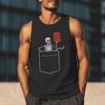 Skeleton Books Read Book Reading Librarian Across America Men Tank Top